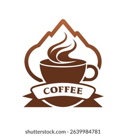 Coffee vintage logo vector art illustration
