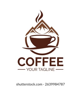 Coffee vintage logo vector art illustration
