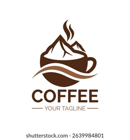 Coffee vintage logo vector art illustration