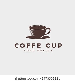 Coffee vintage minimalist logo design vector inspiration