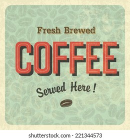 Coffee vintage poster. Vector