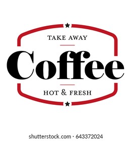 Coffee vintage stamp logo vector