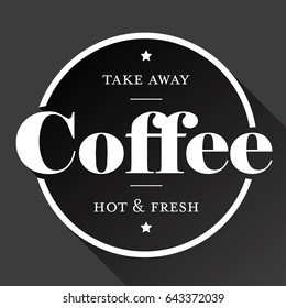 Coffee vintage stamp logo vector