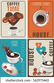 Coffee Vintage Vector Illustration Design Elements