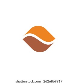 coffee water wavy square brown simple logo vector 
