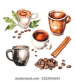 Coffee Watercolor Clipart: Vibrant Images for Creative Projects