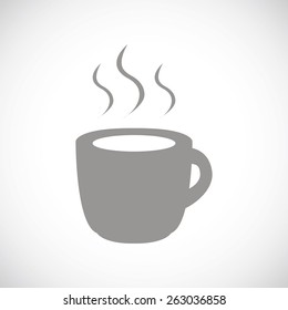 Coffee web black icon on a white background. Vector symbol