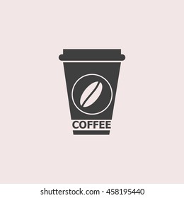 Coffee web icon. Isolated illustration
