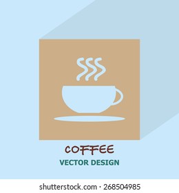 Coffee web icon. Vector design.
