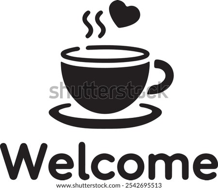 Coffee Welcome Vector Icon Design