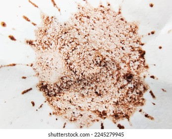 Coffee Wet Cardboard. Grain Worn Splash. Rustic Dye Pattern. Brown Coffee Sheet. Grain Mark Texture. Brown Stain Spatter. Dirty Dot Dirt Parchment. Abstract Grain Coffee Surface. White Coffee Grunge.