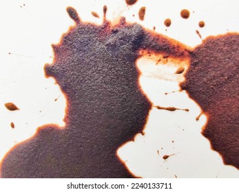 Coffee Wet Structure. White Paper Pattern. Dirty Spot Surface. Grain Fade Effect. Abstract Plain Coffee Texture. Uneven Dye Spatter. Brown Coffee Stain. Dirty Wet Drop Background. White Coffee Vector.