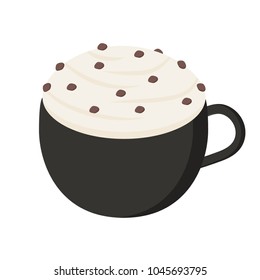 Coffee whip cream cartoon vector. free space for text. wallpaper. background.