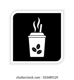 coffee -  white vector icon