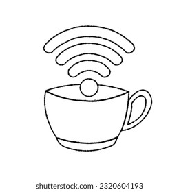 Coffee Wifi icon Vector Image 