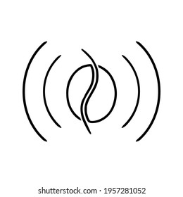 Coffee and Wi-fi Illustration for Logo or Design Element. Simple, Eyecatching, and Memorable. Vector Illustration