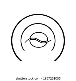 Coffee and Wi-fi Illustration for Logo or Design Element. Simple, Eyecatching, and Memorable. Vector Illustration