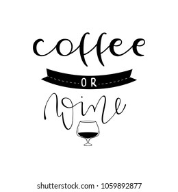 coffee and wine illustration