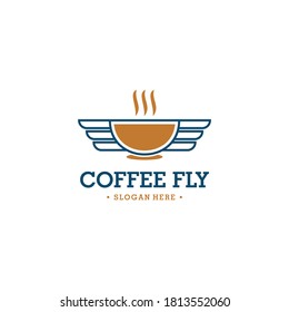 Coffee Wing Menu Cafe Abstract Creative Business Logo