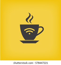 Coffee Wireless Logo Design Template
