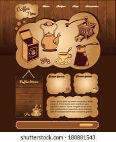 Coffee wooden theme for web template