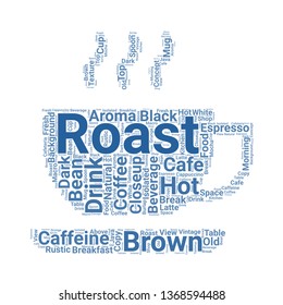 coffee word cloud. tag cloud about coffee