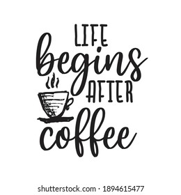 coffee words typography quote design vector calligraphy art print ready wall art