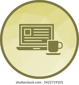 Coffee and Work icon vector image. Suitable for mobile application web application and print media.