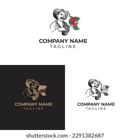 Coffee Worker Logo Template Design