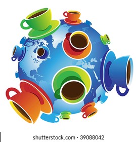 Coffee World concept. Vector illustration.