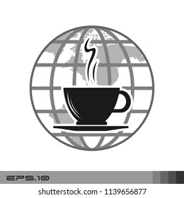 coffee in the world icon vector
