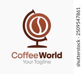 Coffee World Logo Design Template. Good for Business, Agency, Community and Organization