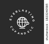 coffee world logo design vector illustration
