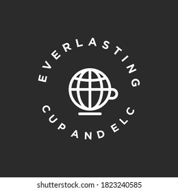 coffee world logo design vector illustration