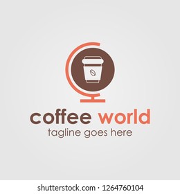 Coffee World Logo Template Design