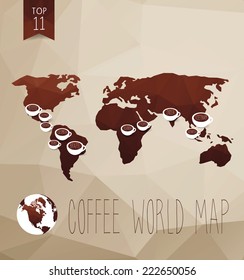 Coffee world map