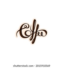 Coffee writing in the best style. coffee font style