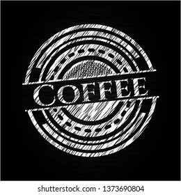 Coffee written on a blackboard