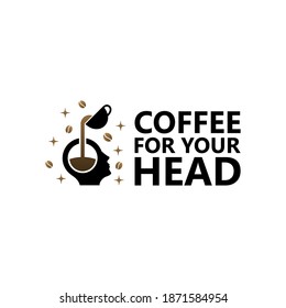 Coffee for your head logo template design