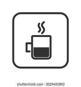 Zona de café. Icono de bebida caliente. Icono de vector