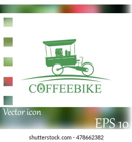 Coffeebike vector icon