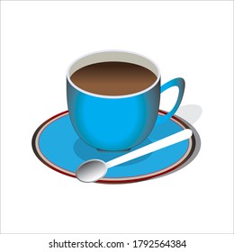 Coffee,breakfast before going to work refreshed and ready,in vector style.