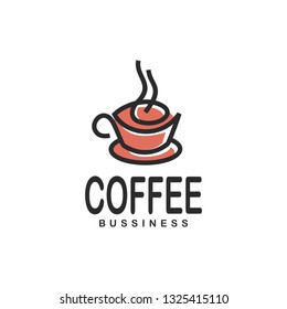 Coffee/Cafe Flat logo design inspiration