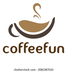 coffeefun logo template This logo illustrates the fun, and entertainment, in addition, with a soft color logo is the best especially for the company’s brand, cafe, restaurant or product that sells
