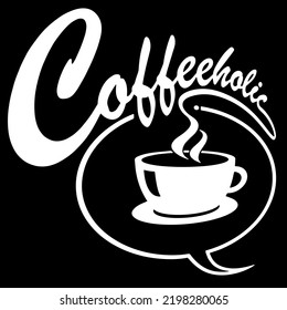 coffeeholic logo with typography black