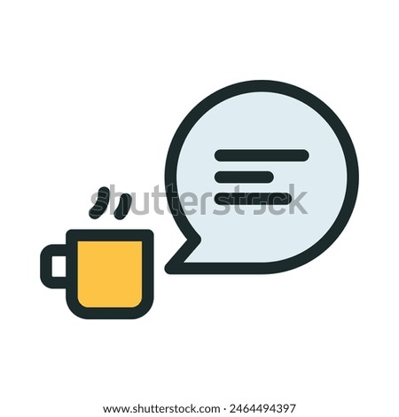 Coffeehouse chat icon. Coffee and chat icon