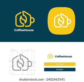 CoffeeHouse mit Coffee Bee and Cup Logo Design