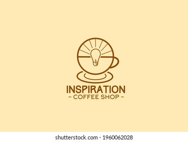Coffeehouse creative light simple logo icon symbol for Brand, cafe, background and wallpaper. 