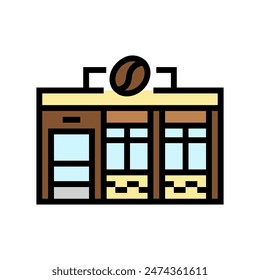 coffeehouse street food cafe color icon vector. coffeehouse street food cafe sign. isolated symbol illustration