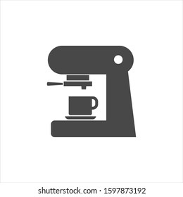 Coffee-machine. Apparatus for brewing tea, coffee, hot drinks. Simple vector icon. Consumer goods. Home appliances. Commodities.